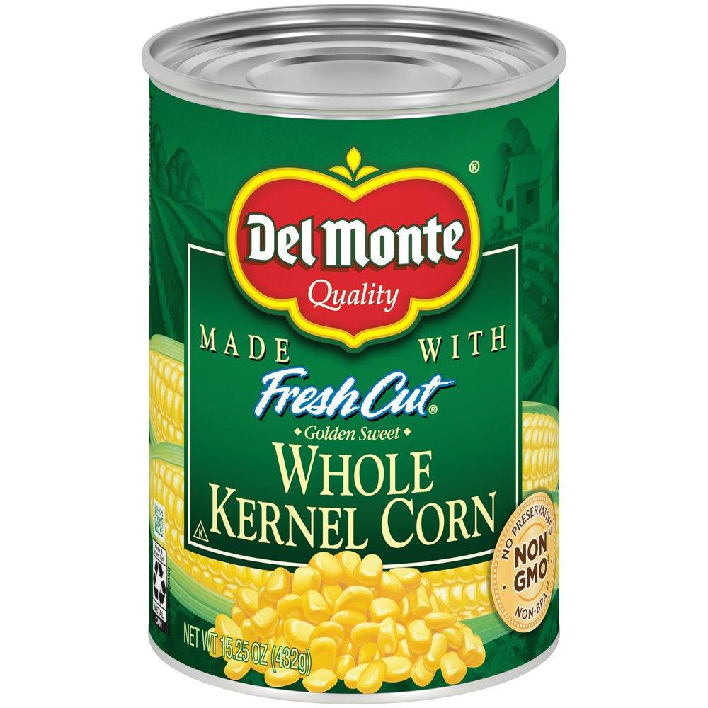 Del Monte Canned Golden Sweet Whole Kernel Corn, 15.25 Oz Can