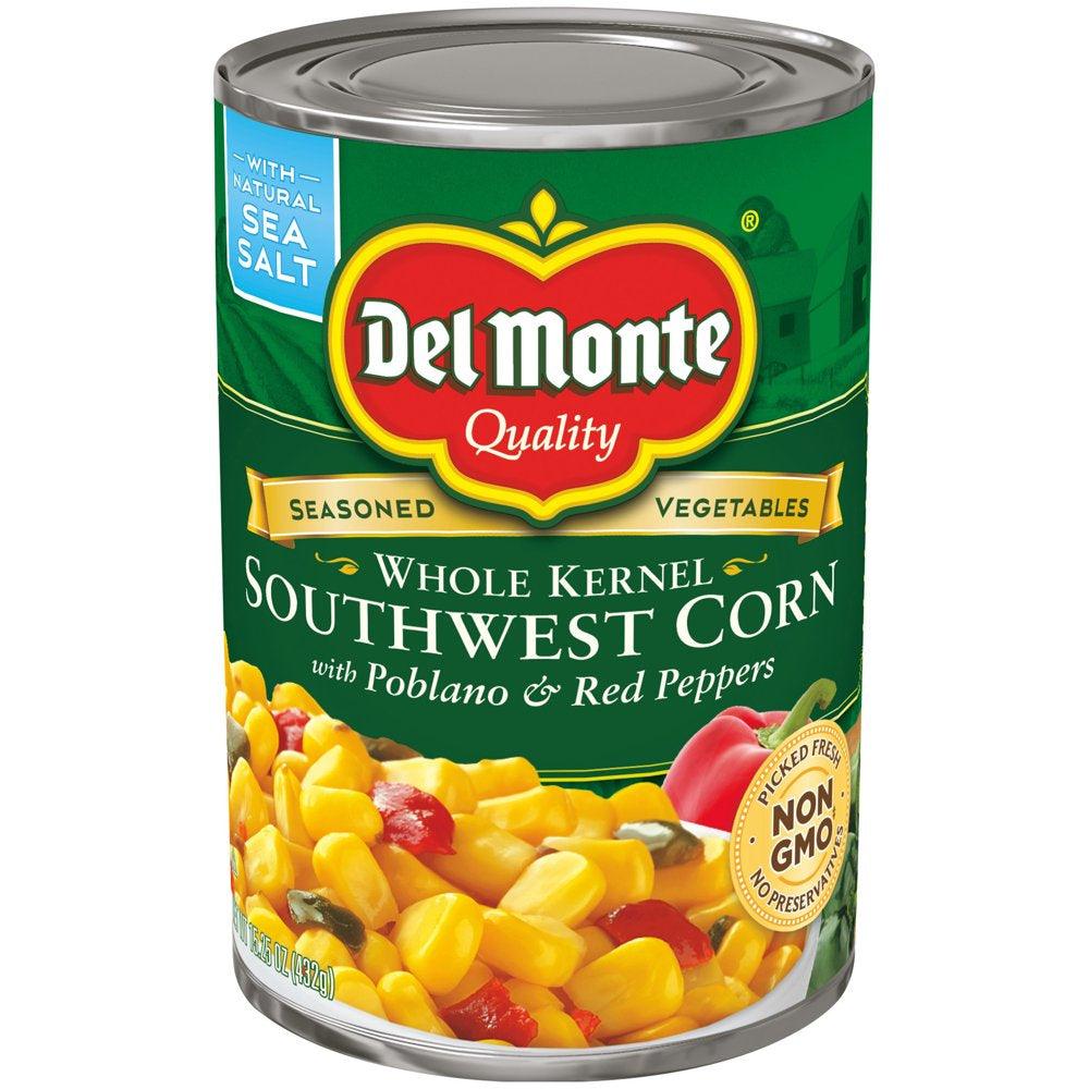 Del Monte Southwest Whole Kernel Corn, 15.25 Oz Can