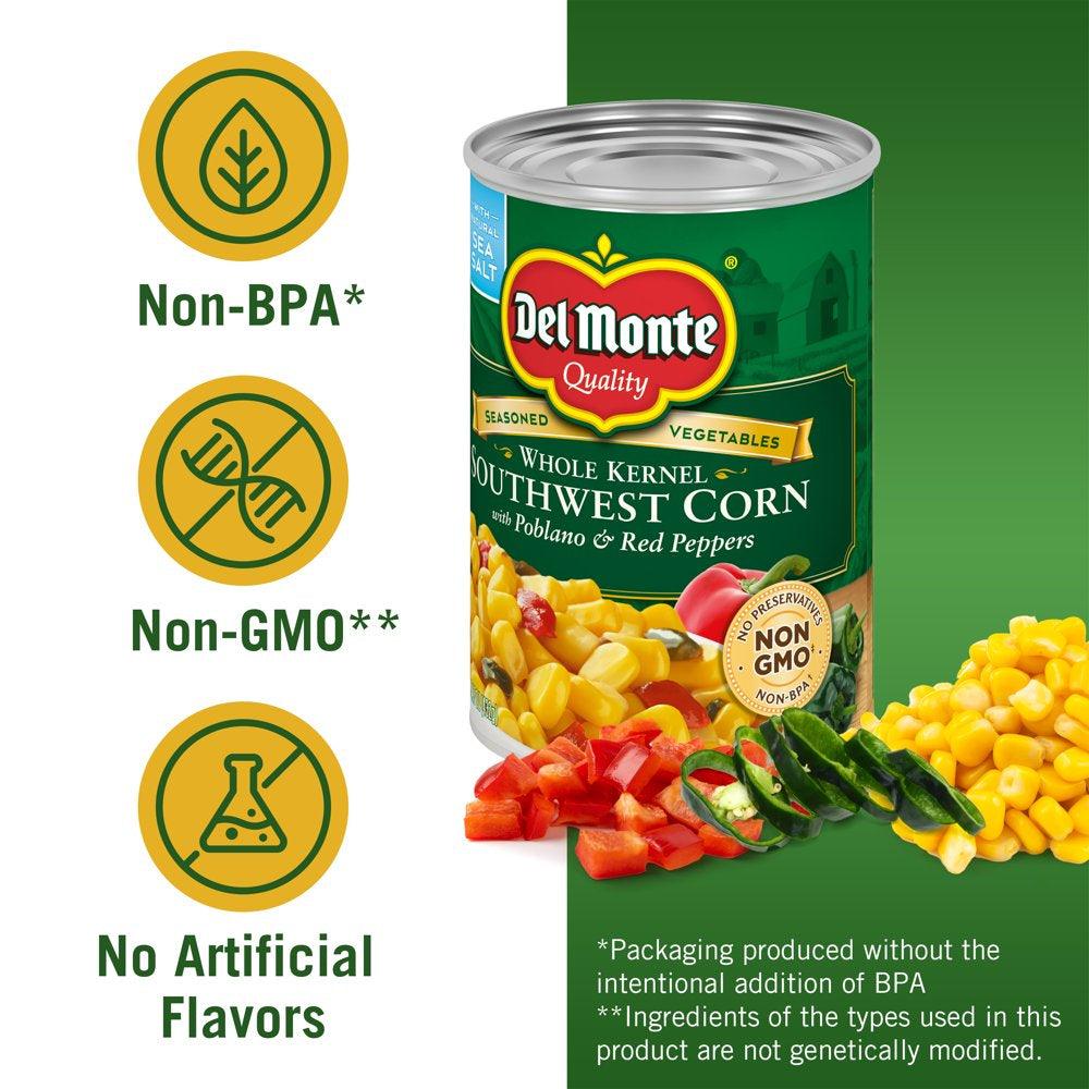 Del Monte Southwest Whole Kernel Corn, 15.25 Oz Can