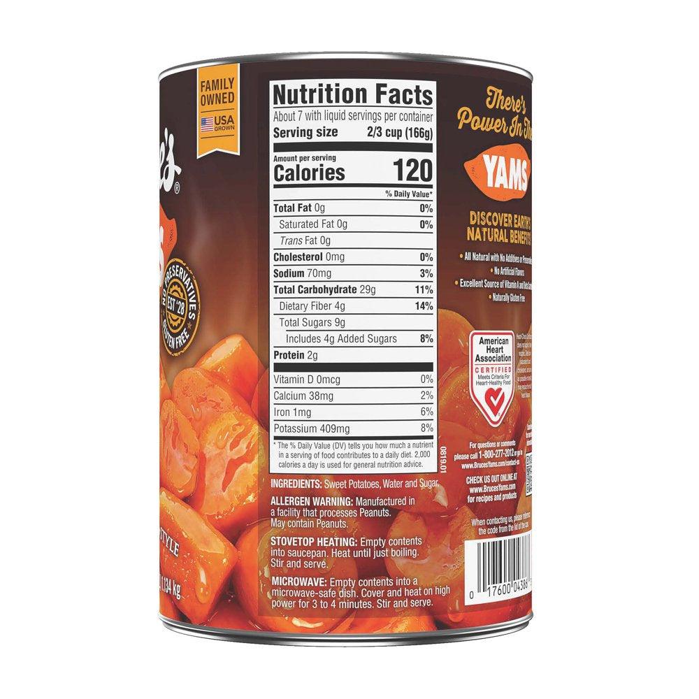 Bruce&#039;S Yams Cut Sweet Potatoes in Syrup, Canned Vegetables, 40 Oz