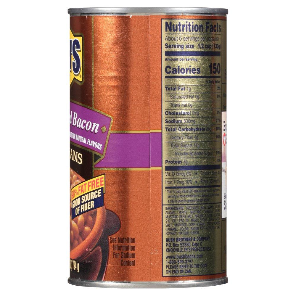 Bush&#039;S Maple and Cured Bacon Baked Beans, 28 Oz Can