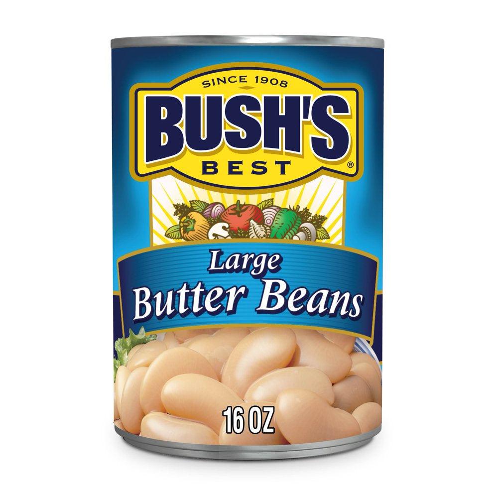 Bush&#039;S Large Butter Beans, Canned Beans, 16 Oz