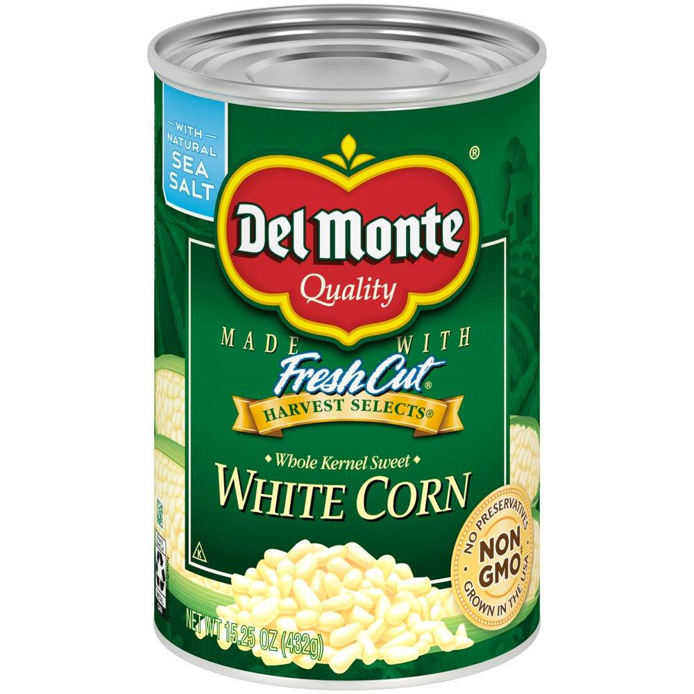 Del Monte Sweet White Whole Kernel Corn, 15.25 Oz Can