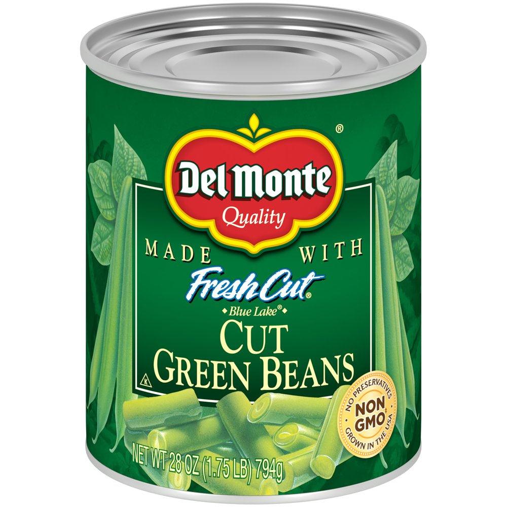 Del Monte Cut Green Beans, Canned Vegetables, 28 Oz Can