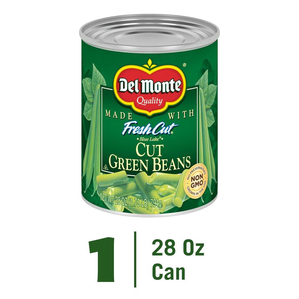 Del Monte Cut Green Beans, Canned Vegetables, 28 Oz Can