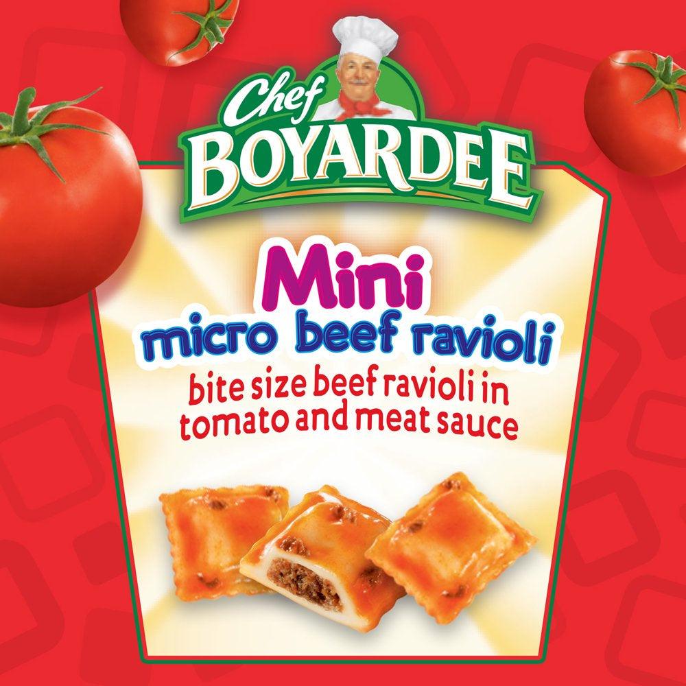 Chef Boyardee Mini Micro Beef Ravioli, 7.5 Oz