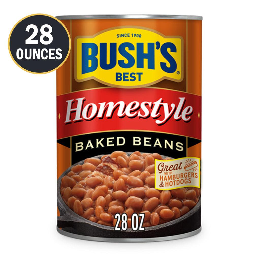 Bush&#039;S Homestyle Baked Beans, Canned Beans, 28 Oz Can