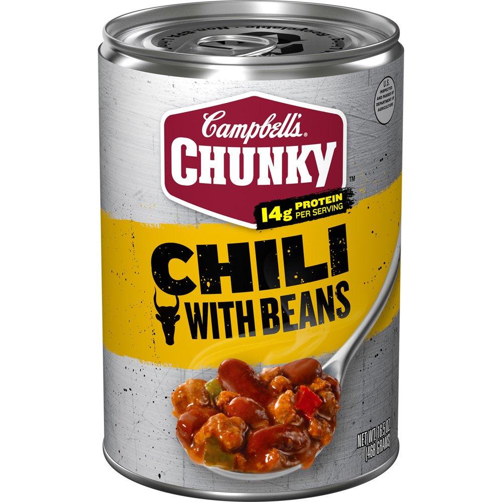 Campbell&#039;S Chunkytm Chili with Beans, 16.5 Oz. Can