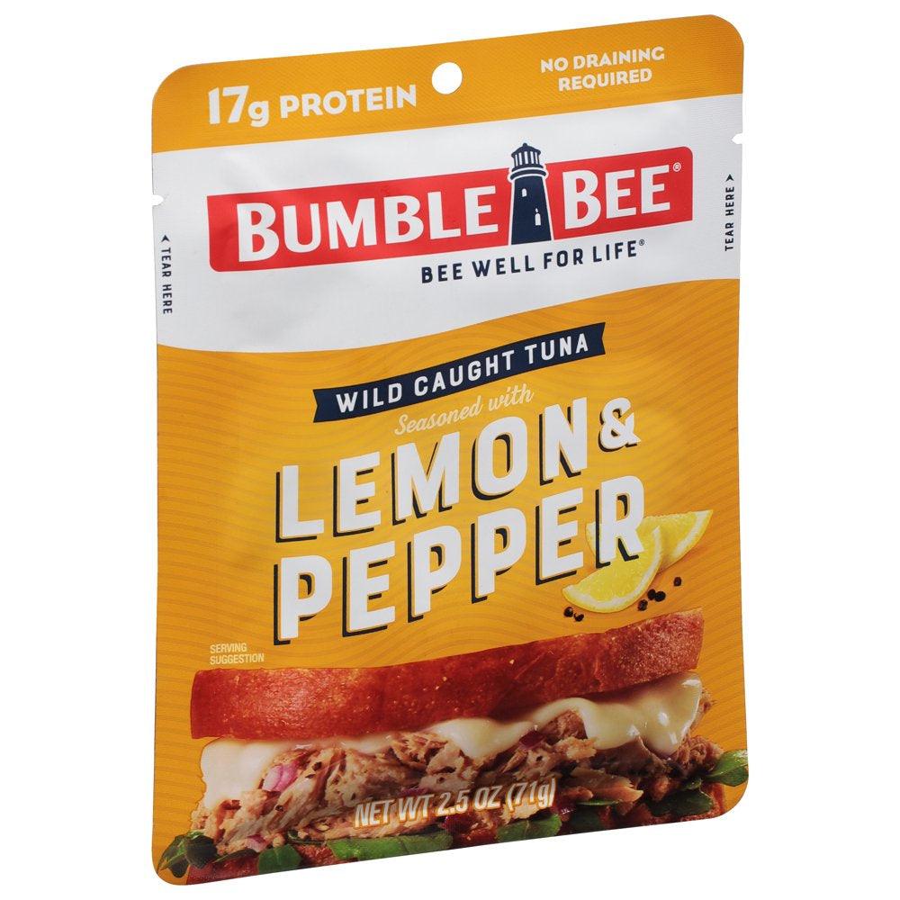 Bumble Bee Lemon &amp; Pepper Seasoned Pouch Tuna, 2.5 Ounce