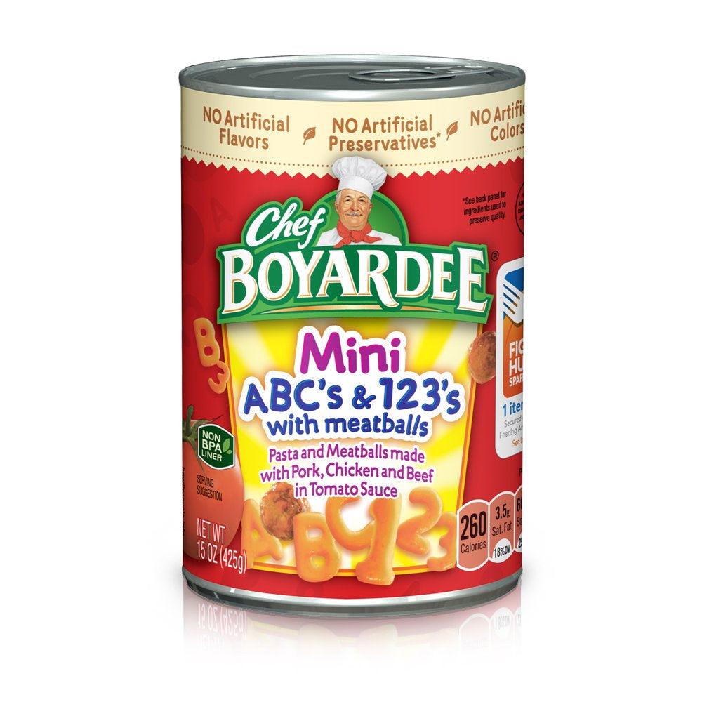 Chef Boyardee Mini Abc&#039;S and 123&#039;S with Meatballs, 15 Oz