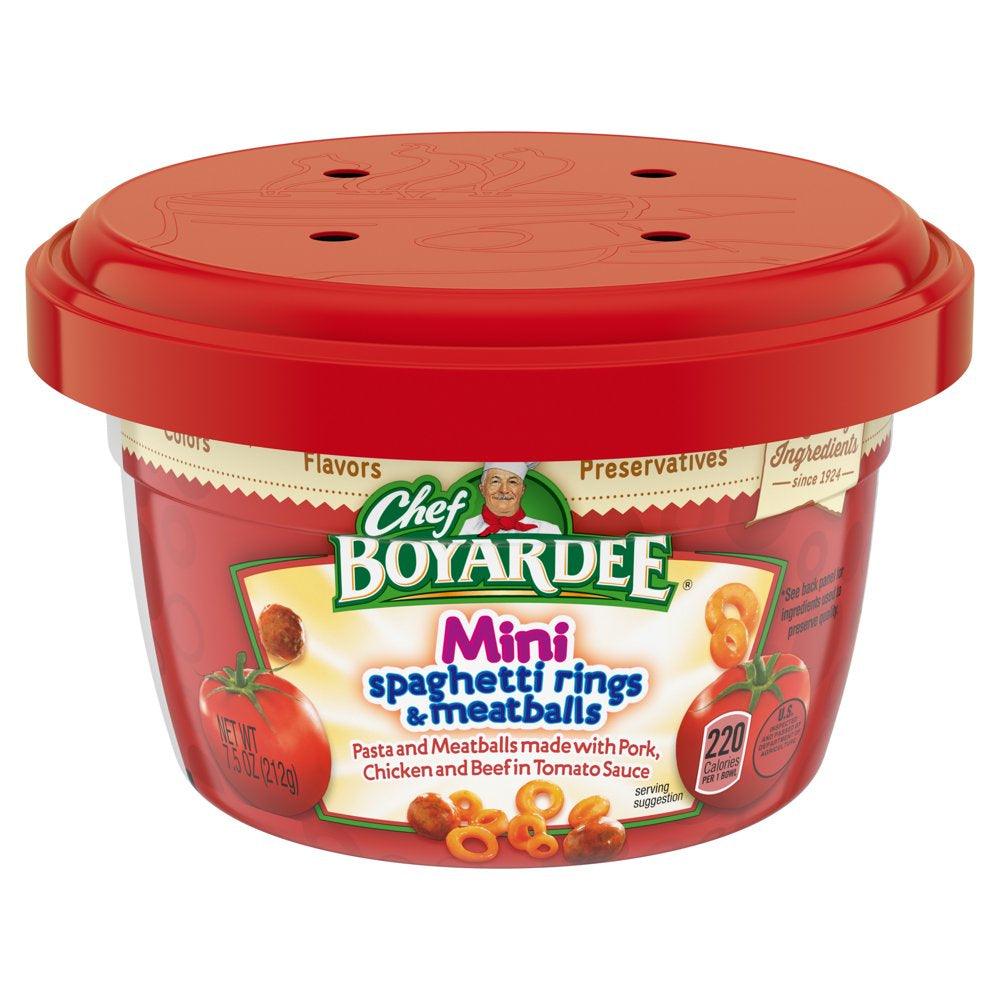 Chef Boyardee Mini-Bites Spaghetti Rings &amp; Meatballs, 7.5 Oz.