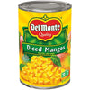 Del Monte Diced Mango, Extra Light Syrup, Canned Fruit, 15 Oz Can