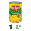 Del Monte Diced Mango, Extra Light Syrup, Canned Fruit, 15 Oz Can