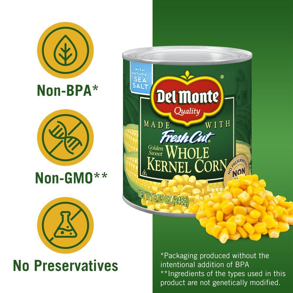 Del Monte Golden Sweet Whole Kernel Corn, 8.75 Oz Can