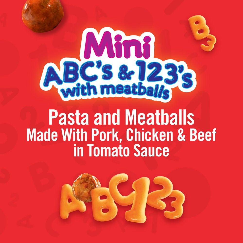 Chef Boyardee Mini-Bites Abc&#039;S &amp; 123&#039;S Pasta with Meatballs, 7.5 Oz