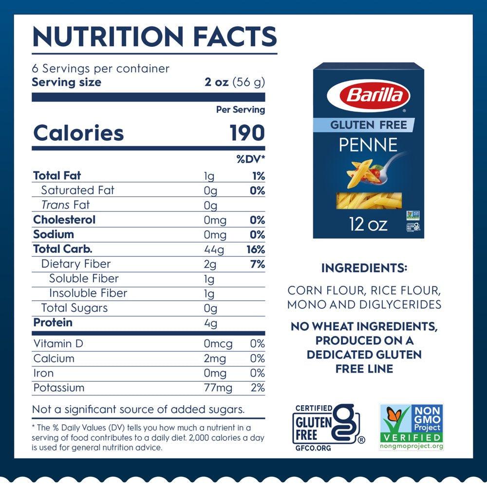 Barilla Gluten Free Penne Pasta, 12 Oz