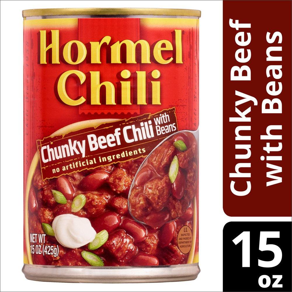 Chili Chunky Beef Chili with Beans, No Artificial Ingredients, 15 Oz