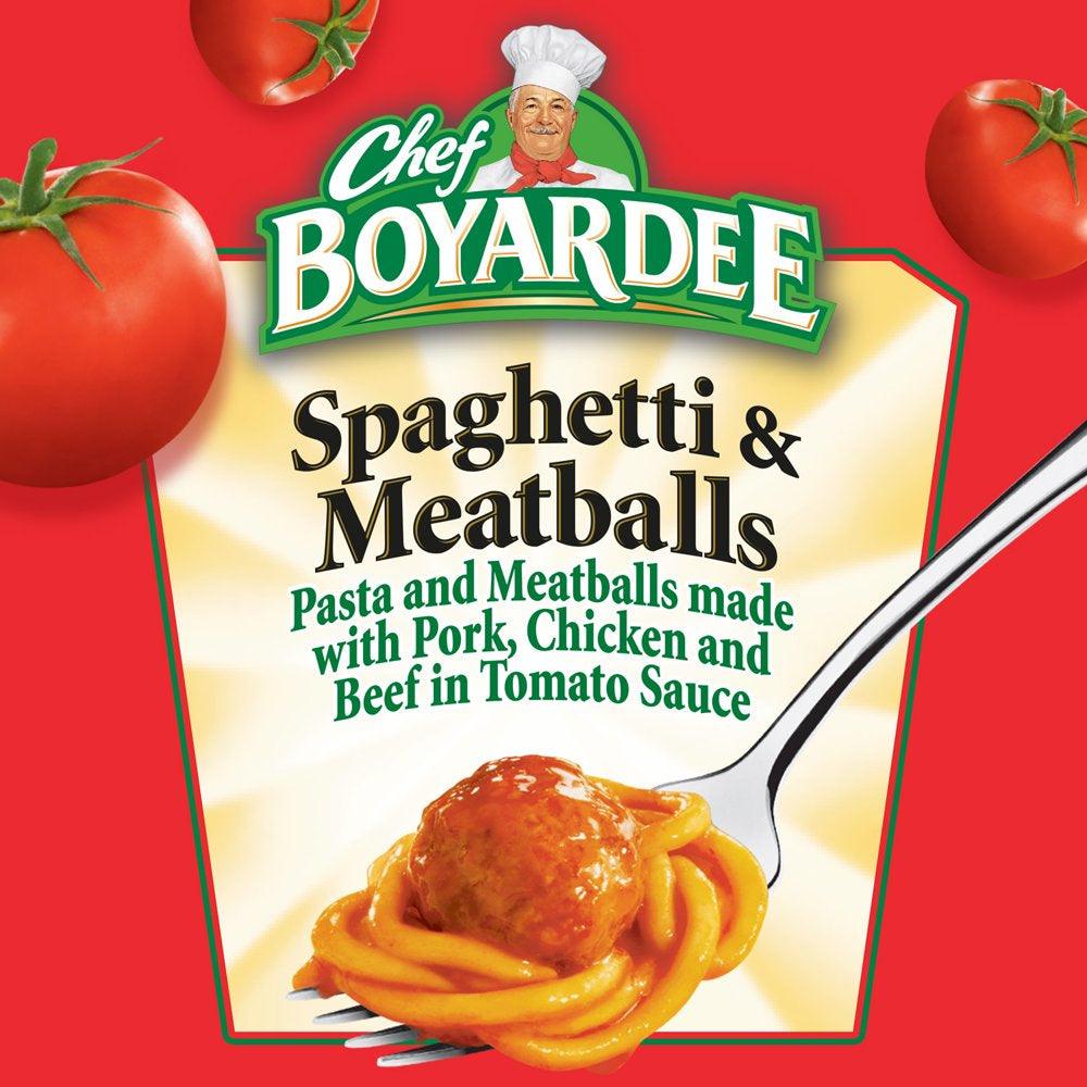 Chef Boyardee Spaghetti and Meatballs, Microwave Pasta, 4 Pack, 14.5 Oz