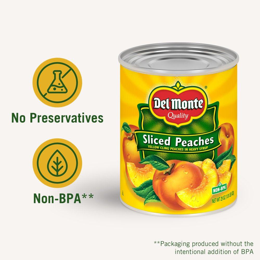 Del Monte Yellow Cling Sliced Peaches, Canned Fruit, 29 Oz Can