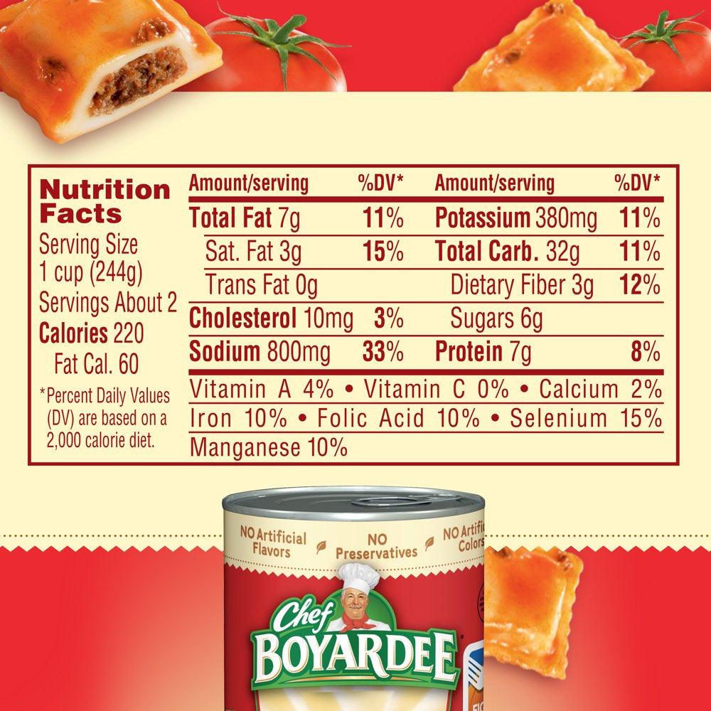 Chef Boyardee Mini Beef Ravioli, Microwave Pasta, 15 Oz