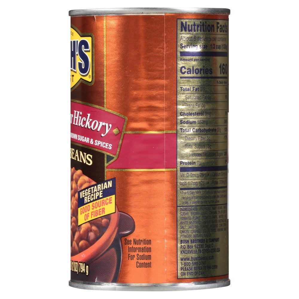 Bush&#039;S Brown Sugar Hickory Baked Beans, Canned Beans, 28 Oz