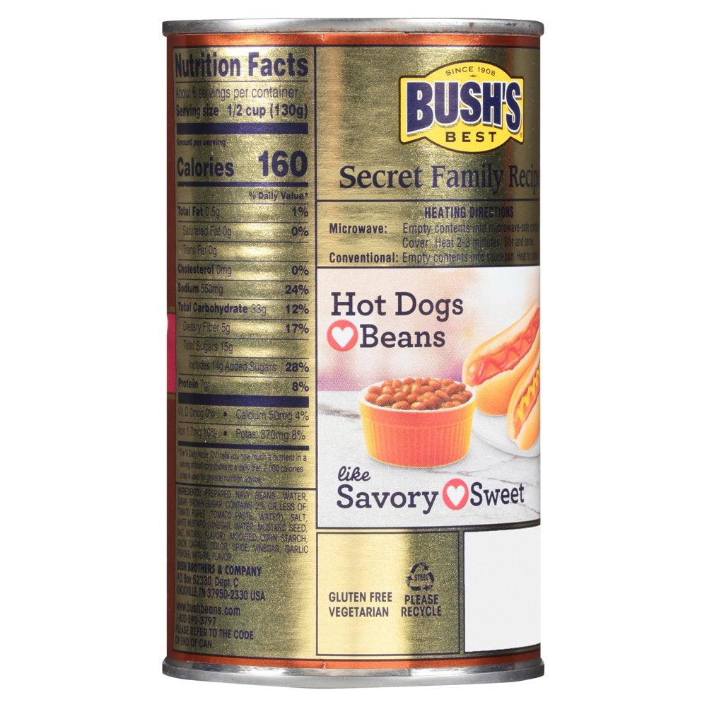 Bush&#039;S Brown Sugar Hickory Baked Beans, Canned Beans, 28 Oz