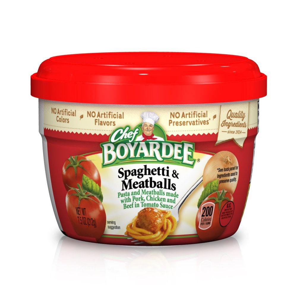 Chef Boyardee Spaghetti and Meatballs, Microwave Pasta, 7.5 Oz