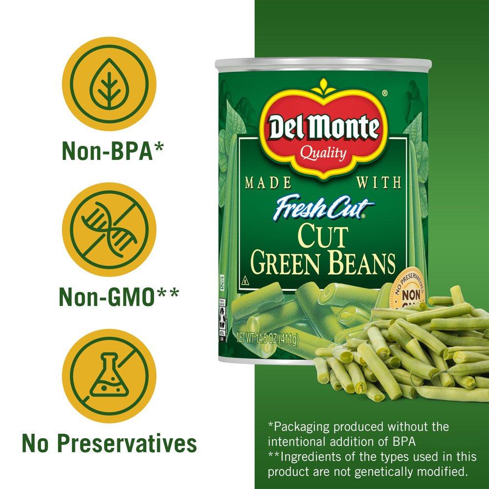 DEL MONTE Cut Green Beans Canned Vegetables, 14.5 Oz Can