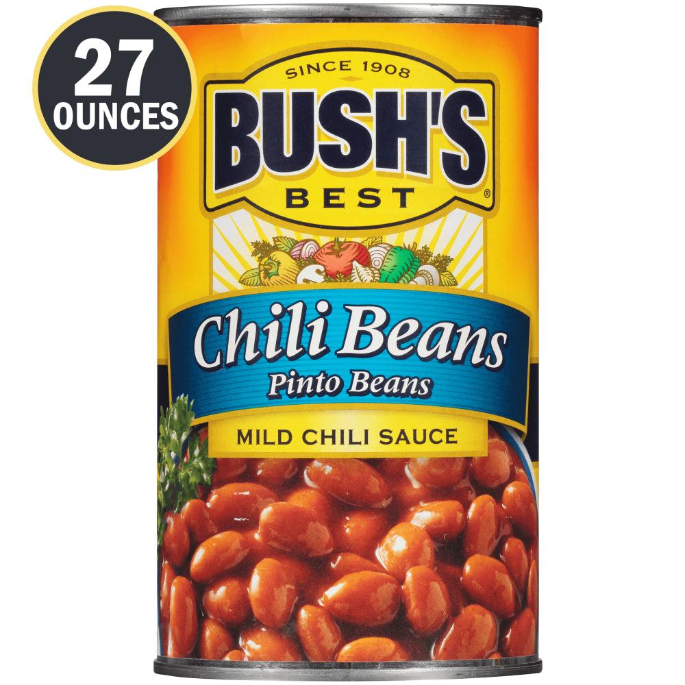 Bush&#039;S Pinto Beans in Mild Chili Sauce, Canned Beans, 27 Oz Can