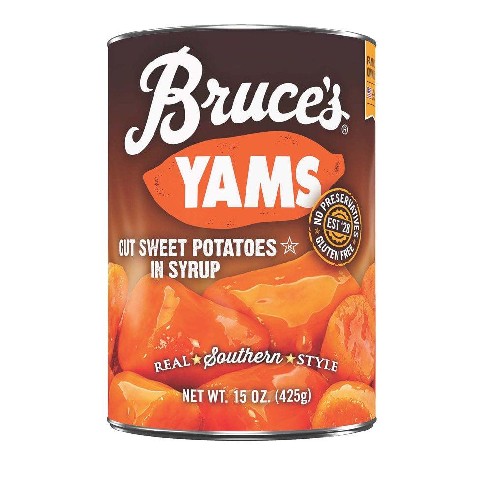 Bruce&#039;S Canned Yams Cut Sweet Potatoes in Syrup, 15 Oz , Can