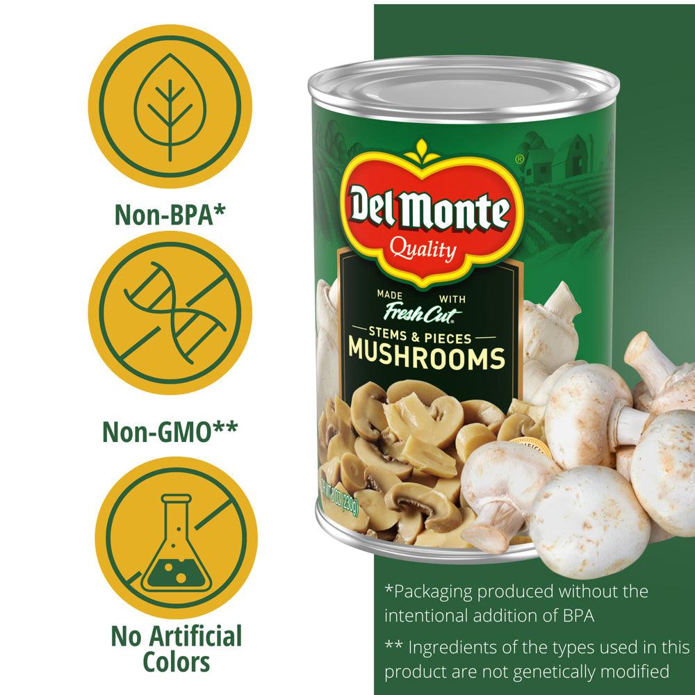 Del Monte Mushroom Stems and Pieces, 8 Oz Can