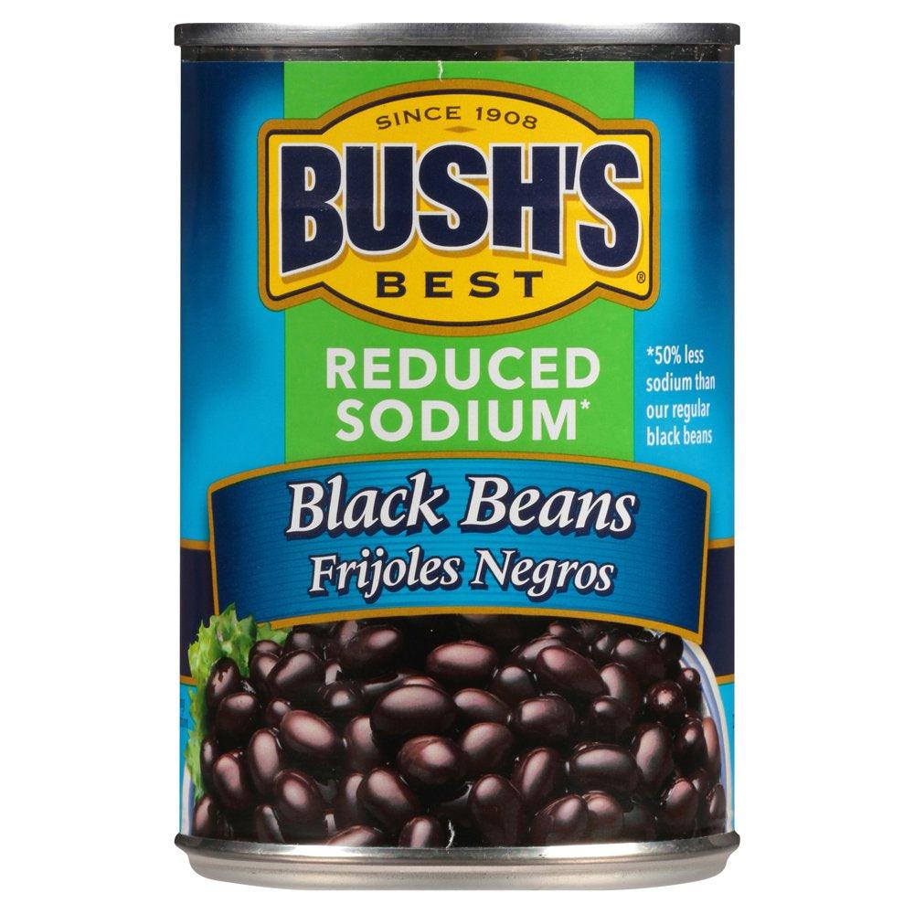 Bush&#039;S Reduced Sodium Black Beans, 15 Oz Can