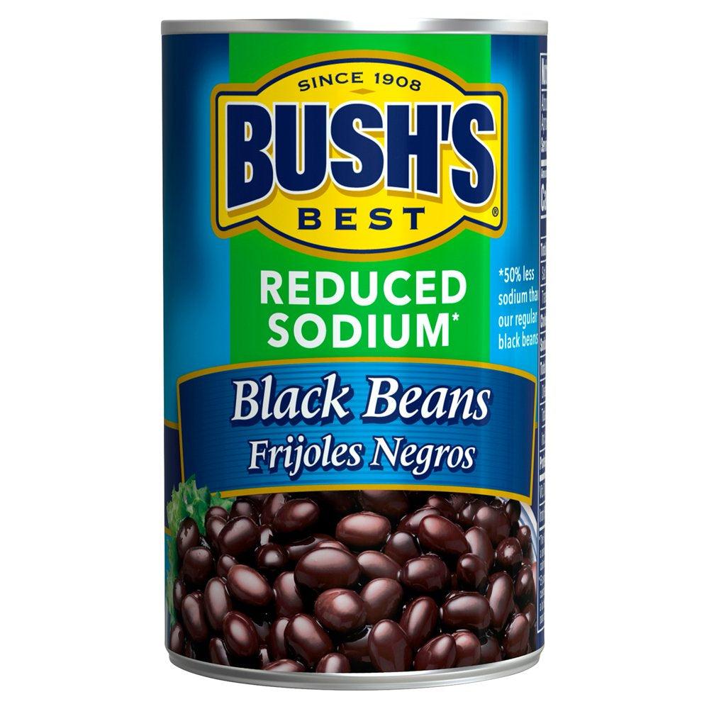 Bush&#039;S Reduced Sodium Black Beans, 15 Oz Can