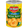 Del Monte Lite Apricot Halves, Canned Fruit, 15 Oz Can