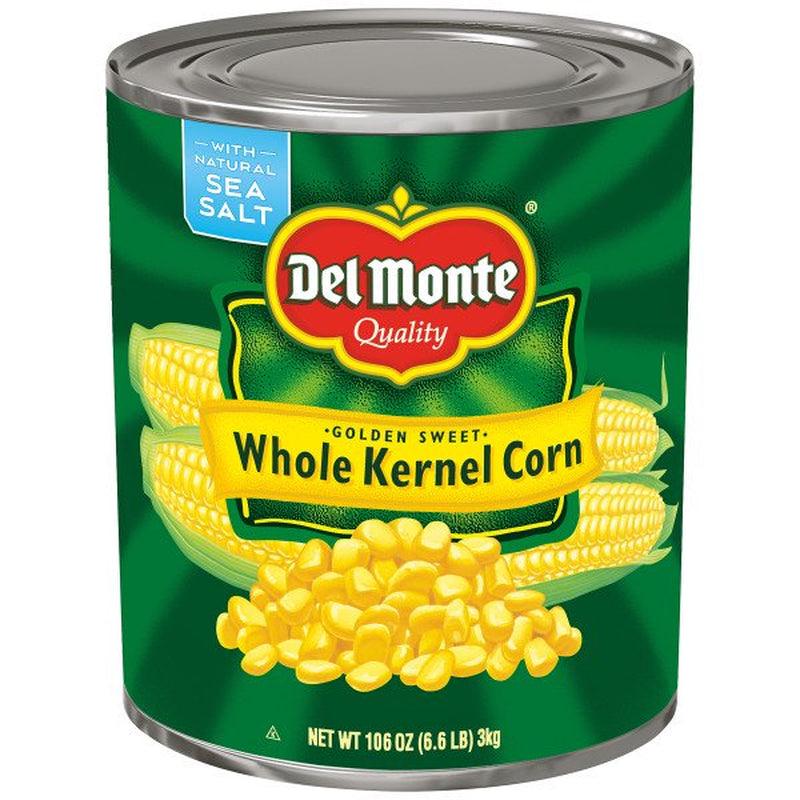 Del Monte Whole Kernel Corn, Canned Vegetables, 106 Oz Can