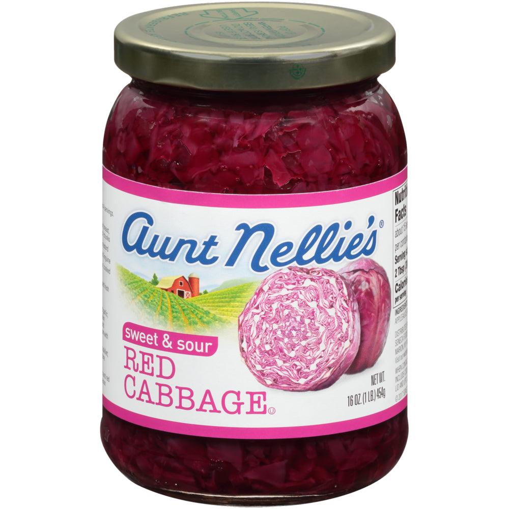 Aunt Nellie&#039;S Sweet &amp; Sour Red Cabbage Jar, 16 Oz