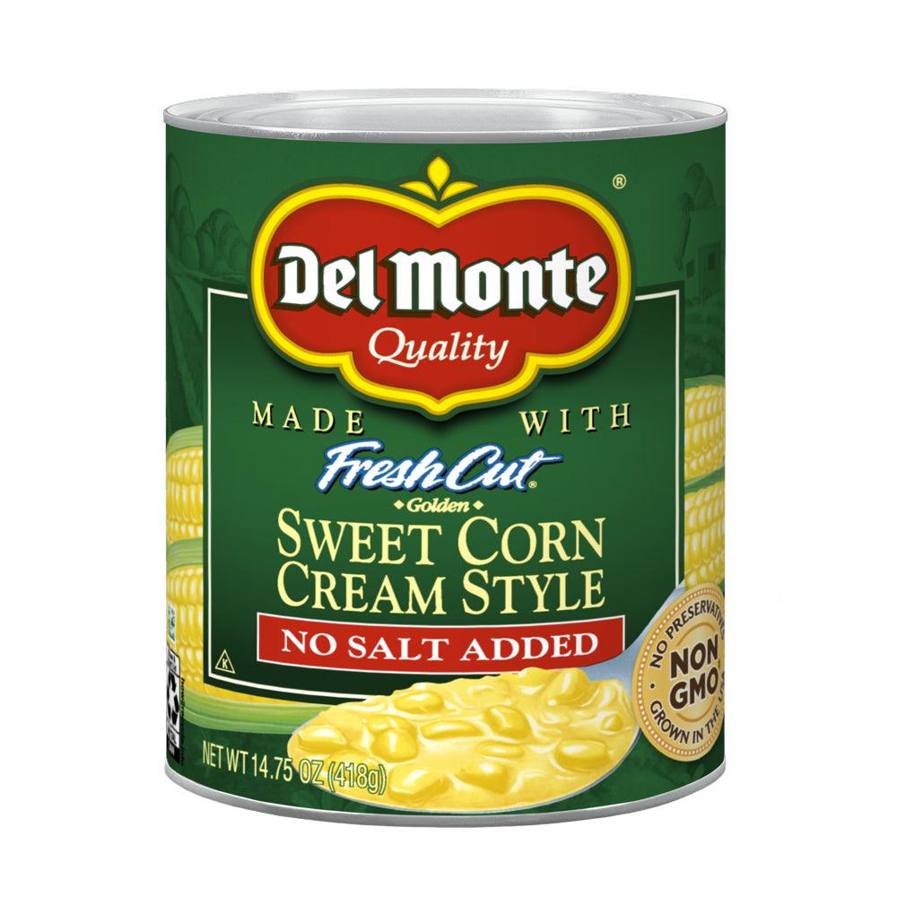 Del Monte Sweet Corn Cream Style, No Salt Added, 14.75 Oz Can