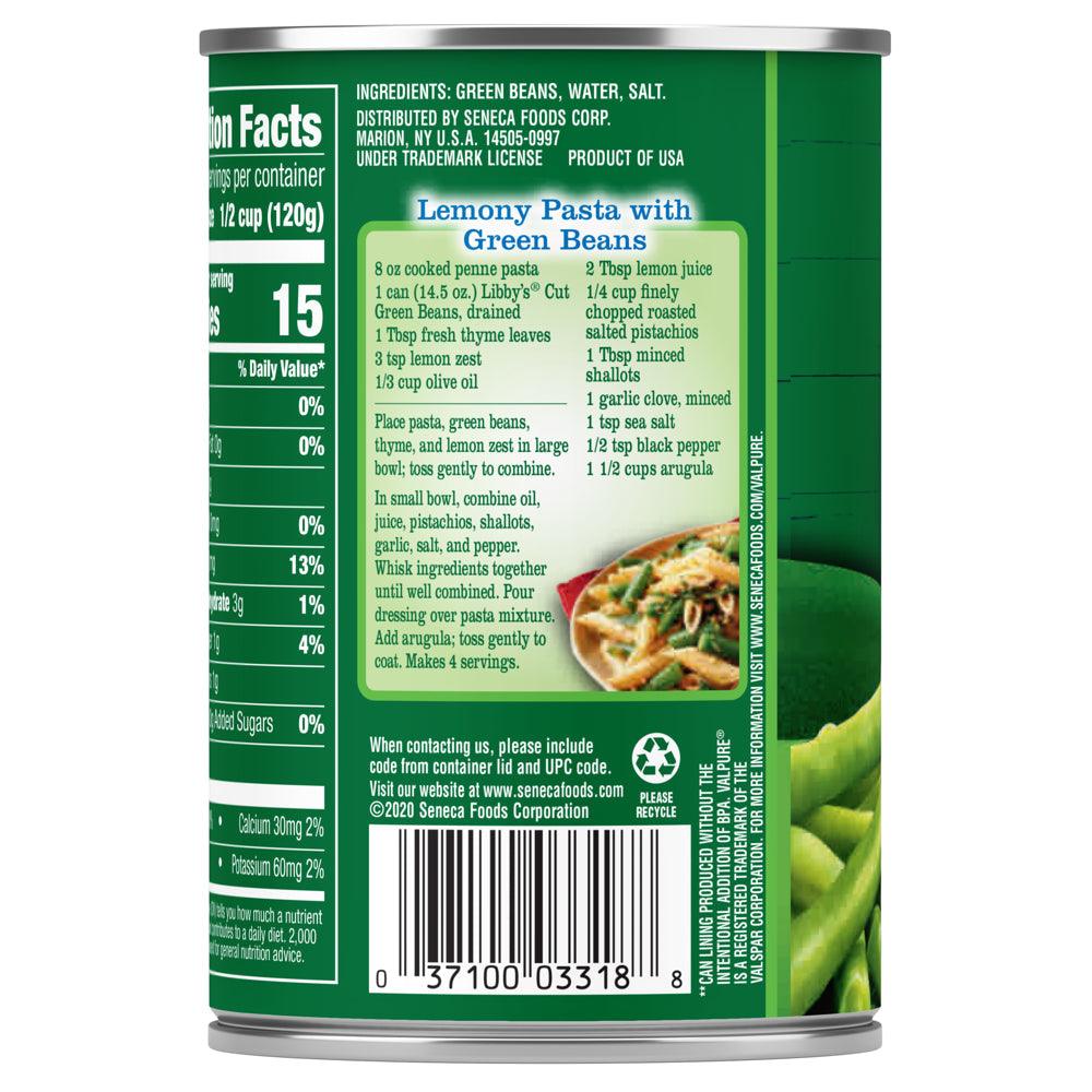 (12 Cans) Libby&#039;S Cut Green Beans, 14.5 Oz