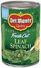 Del Monte Canned Fresh Cut Leaf Spinach, 13.5 Oz Can, Quantity of 12