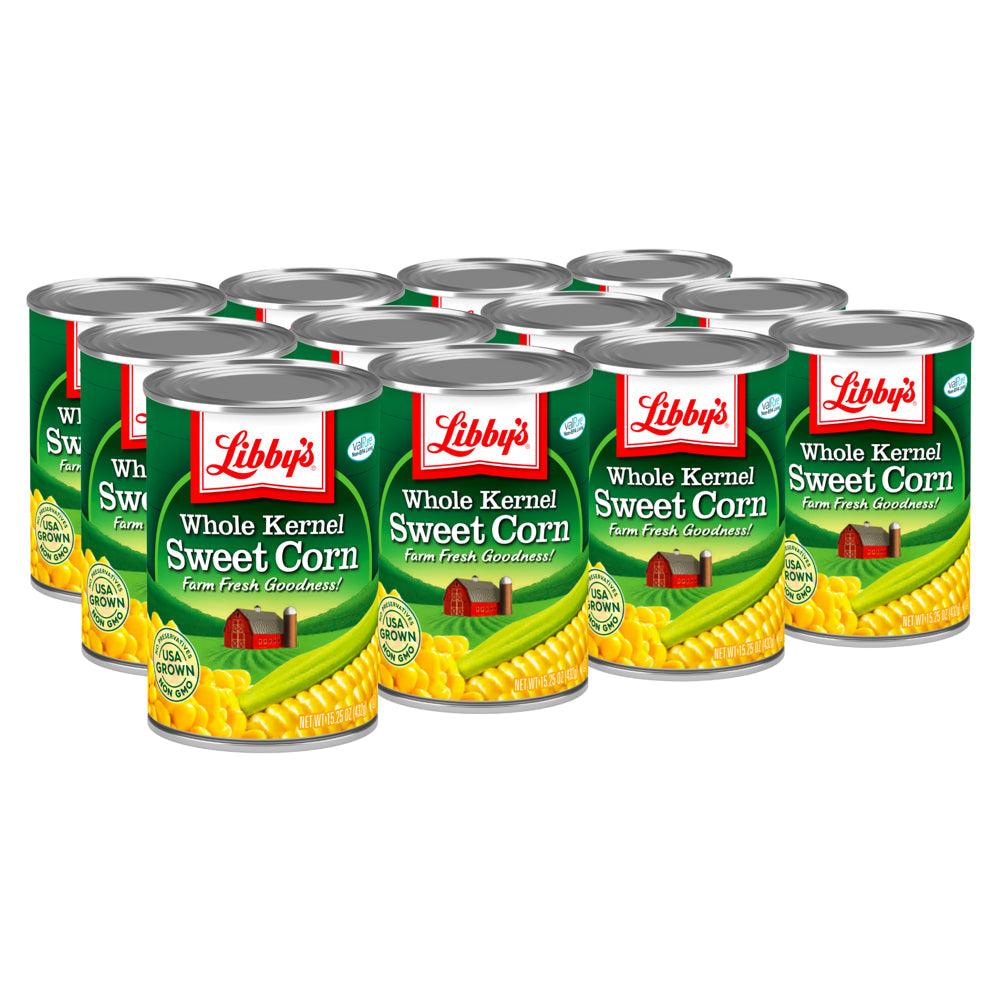 (12 Cans) Libby&#039;S Canned Whole Kernel Sweet Corn, 15.25 Oz