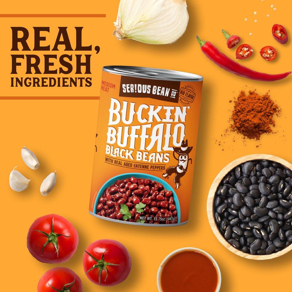 Buckin&#039; Buffalo Black Beans, 15.75 Oz Can