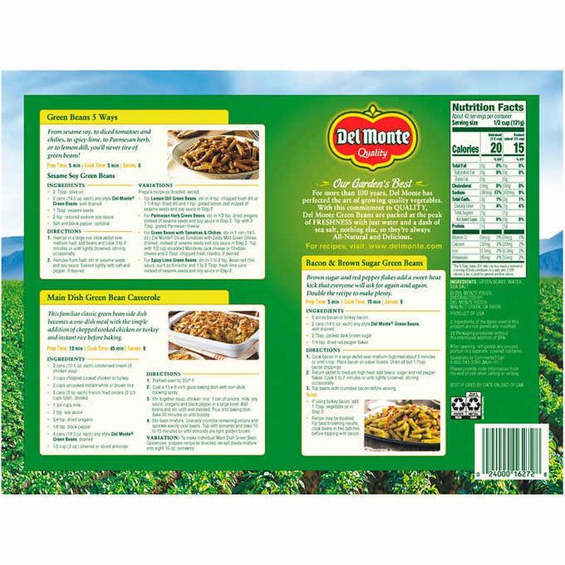 Del Monte Cut Green Beans, 14.5 Oz, 12-Count