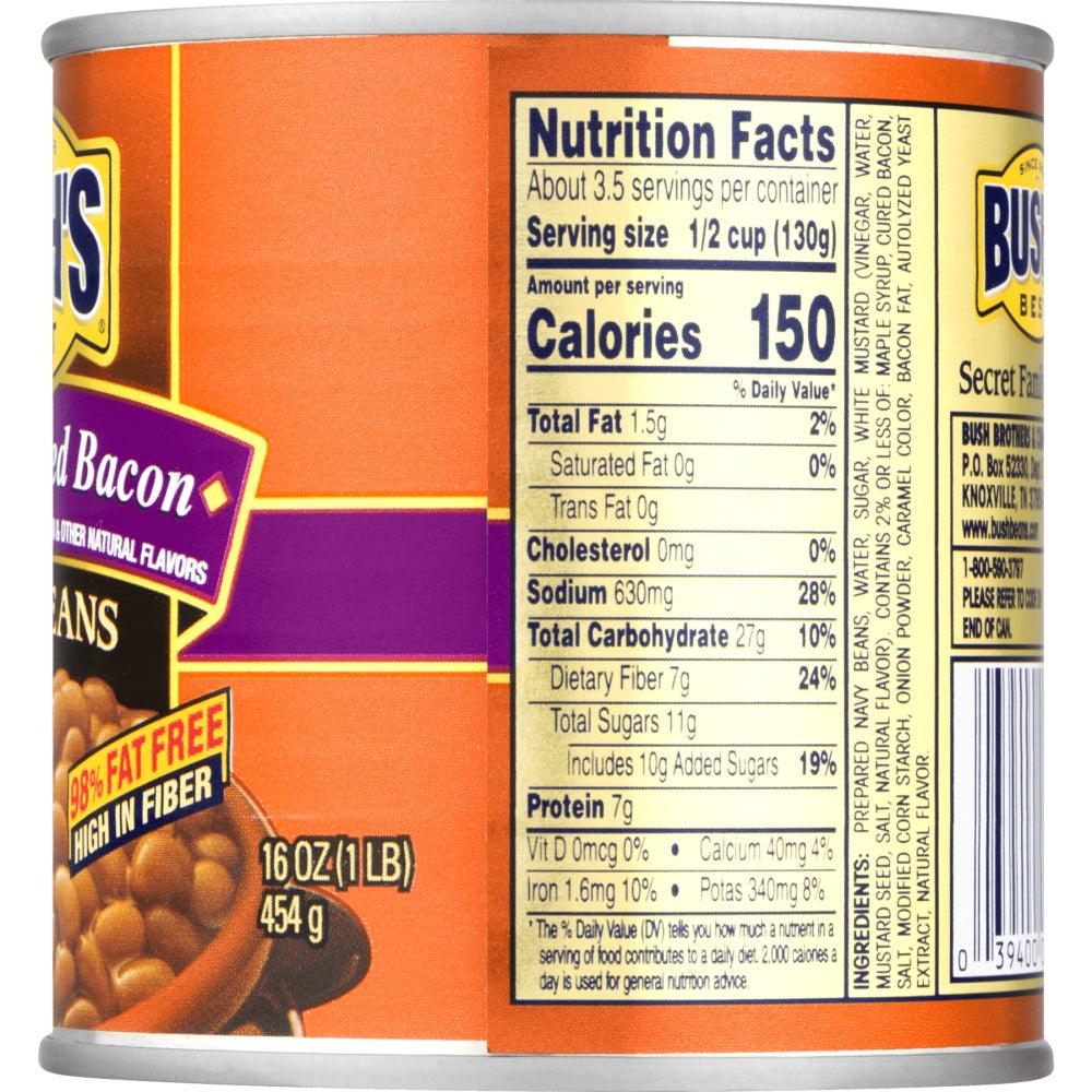 Bush&#039;S Maple Cured Bacon Baked Beans, 16 Oz Can