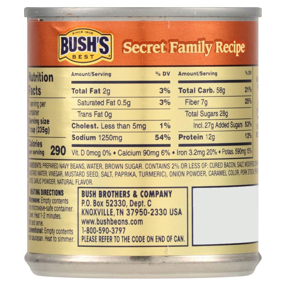 Bush&#039;S Country Style Baked Beans, Canned Beans, 8.3 Oz