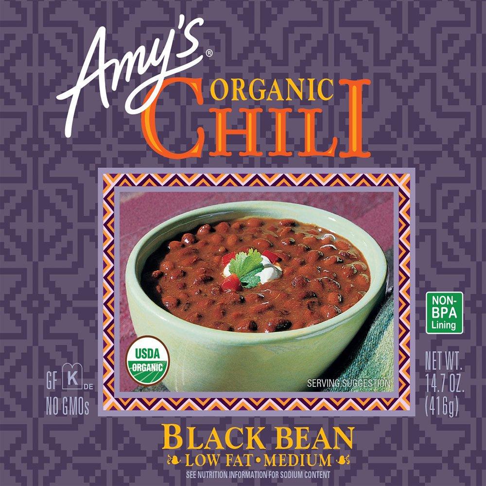 Amy&#039;S Kitchen Organic Medium Black Bean Chili, Low-Fat - 14.7Oz