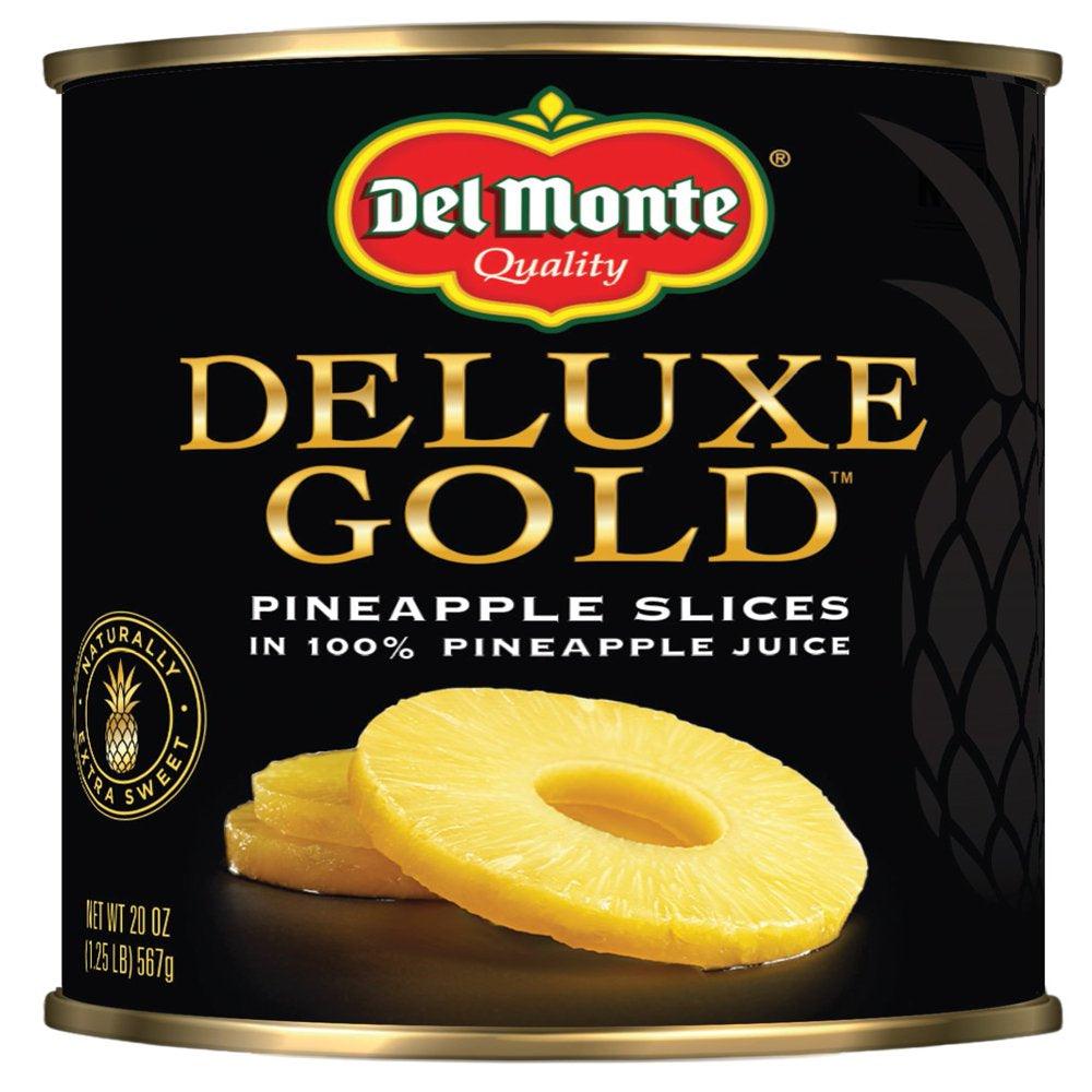 Del Monte Gold Pineapple Slices, Canned Fruit, 20 Oz Can