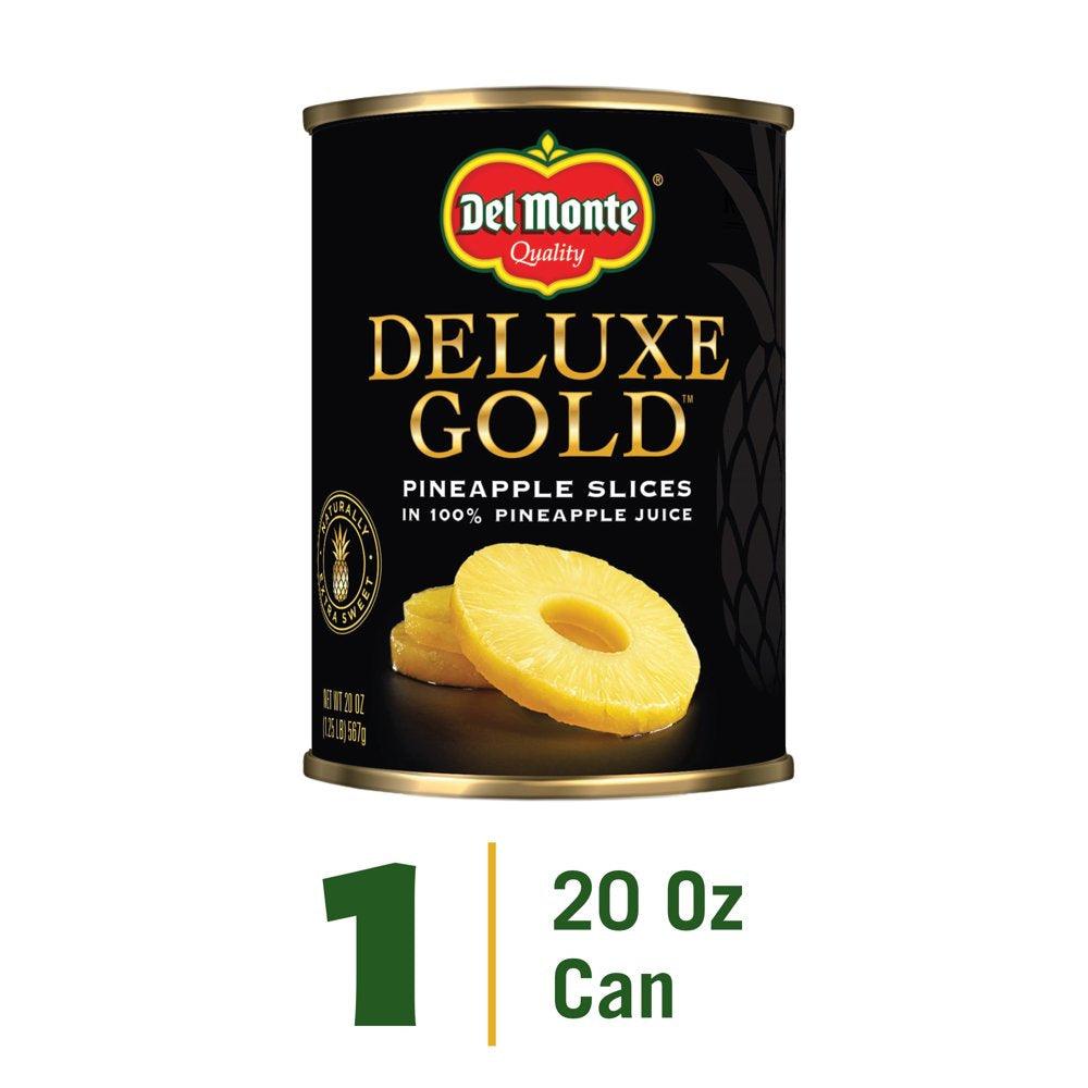 Del Monte Gold Pineapple Slices, Canned Fruit, 20 Oz Can