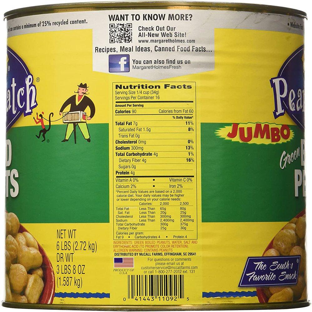 2 Pack | Peanut Patch Green Boiled Peanuts, Jumbo, 6 Lbs