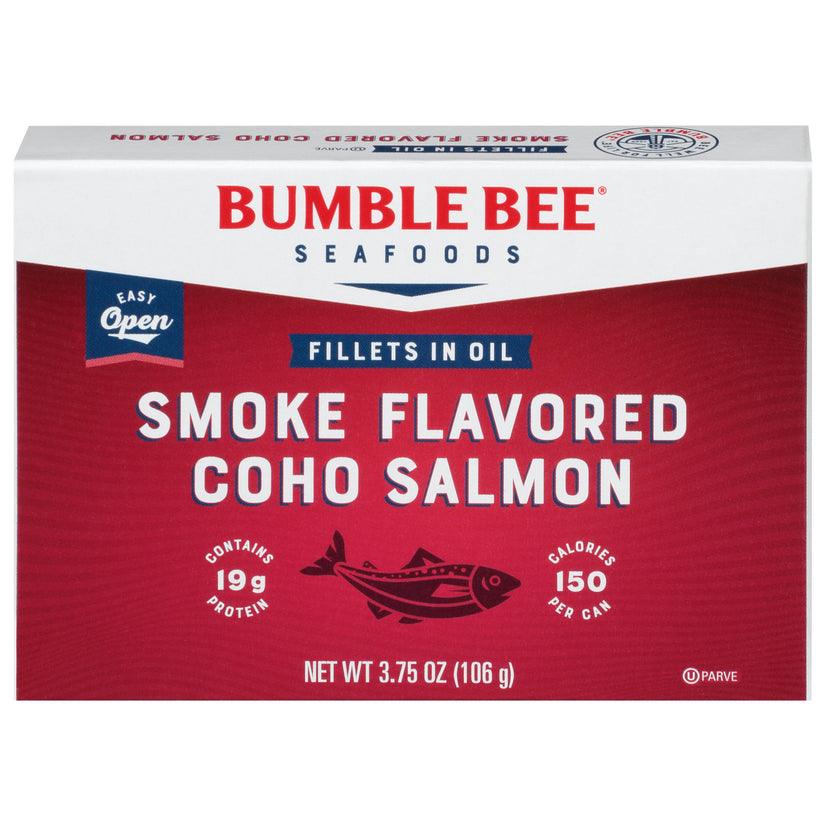 Bumble Bee Smoke Flavored Coho Salmon Fillets in Oil, 3.75 Oz