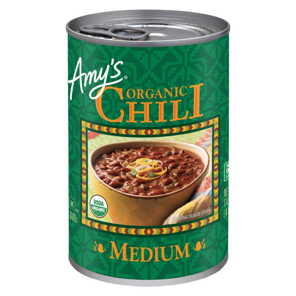 Amy&#039;S Kitchen, Organic, Vegan Medium Chili, Canned Bean Soup, 14.7 Oz.